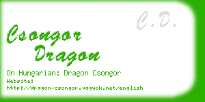 csongor dragon business card